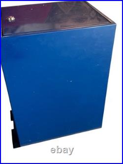 Vintage ESD Pencil Vending Machine Dispenser Coin-Operated Blue Metal E-21258