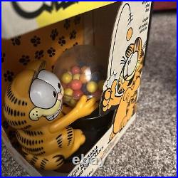 Vintage Garfield Gumball Machine Coin Bank Dispenser. Rare! HTF New In Box