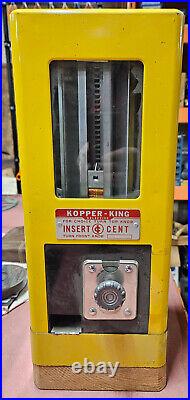 Vintage Kopper King 1 cent tab gum machine vendor, vending machine, coin-op Vintage Kopper King 1 cent tab gum machine vendor, vending machine, coin-op