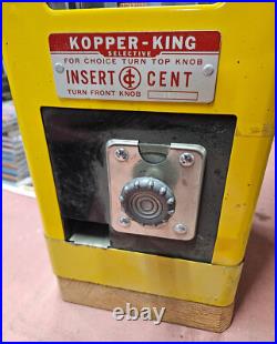 Vintage Kopper King 1 cent tab gum machine vendor, vending machine, coin-op Vintage Kopper King 1 cent tab gum machine vendor, vending machine, coin-op