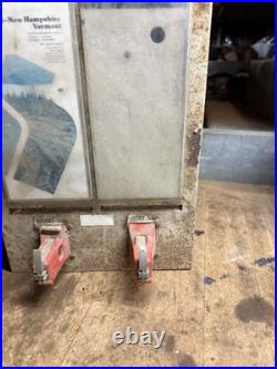 Vintage Multi Coin Mech Mission Tourist Road Maps 50 Cents Vending Machine USA