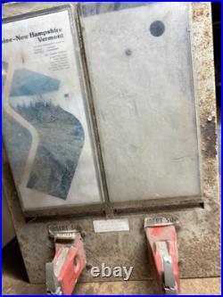 Vintage Multi Coin Mech Mission Tourist Road Maps 50 Cents Vending Machine USA