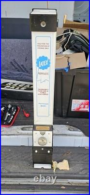 Vintage NOS 1962 Condom Coin Operated Vending Machine Mens Room Sign Gas Station