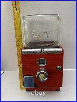 Vintage Northwestern 1 Cent Lighted Gumball Nut Machine WORKING withKEY, Coin Tray