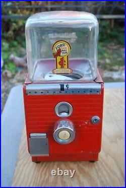 Vintage Northwestern Ford Bubble Gum Machine Penny Gum Ball Machine MCM coin op