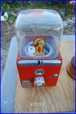 Vintage Northwestern Ford Bubble Gum Machine Penny Gum Ball Machine MCM coin op