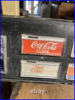 Vintage Old Soda Pop Coca Cola Vending Machine Coin Selector Push Button Panel