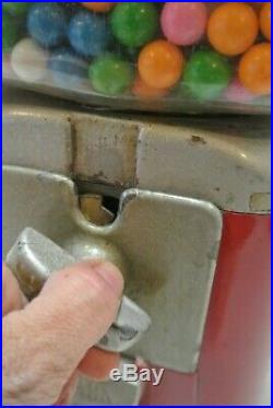Vintage Penny Gum-ball Machine 1940's 1950's Western Coin Operated 1010