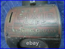 Vintage Penny One Cent Coin Operated Dixie Cup Dispenser, Wall Mount Designed