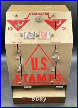Vintage Postmaster U. S. Stamps Coin-op Vending Machine (mvp038045)
