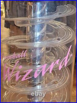 Vintage Purple Gumball Machine Wizard Magic Spiral Coin Track with Key Locking