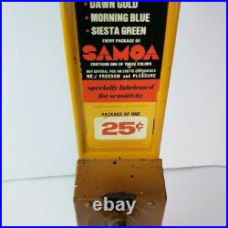Vintage RARE 1950's Samoa Condom Vending Machine Metal Orange Coin Op 31