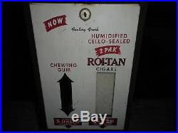 Vintage ROI-TAN CIGARS & CHEWING GUN Coin Operated Vending Machine
