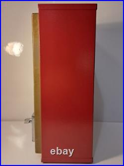 Vintage Rare Metal Body Red Vendorama Coin Op 25¢ Ballpoint Pen Vending Machine