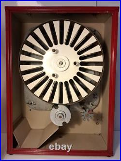 Vintage Rare Metal Body Red Vendorama Coin Op 25¢ Ballpoint Pen Vending Machine