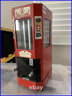 Vintage Select-O-Vend 1c Penny Coin Operated Candy Chocolate Vending Machine
