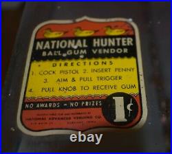 Vintage Silver King NATIONAL DUCK HUNTER BALL GUM VENDOR Arcade COIN OP MACHINE
