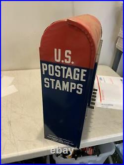 Vintage Stamp vending coin op U. S. Postal Service Vending Machine Quarter Dime