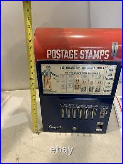 Vintage Stamp vending coin op U. S. Postal Service Vending Machine Quarter Dime