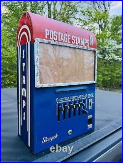 Vintage Stampak Postal Stamp Vending Machine Post Office Antique Retro Coin Op
