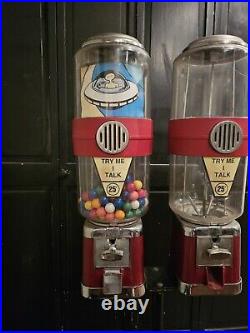 Vintage Talking M&M Coin Candy Vending Machine with Dual Sides with Keys & Manual