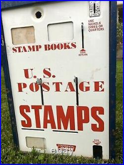 Vintage US Postage Continental 200 Stamp 3 Lever Coin Operated Vending Machine
