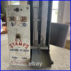 Vintage USPS US Postage Stamps 5 & 10 cents Counter-top Coin Vending Machine