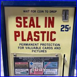 Vintage Working Seal In Plastic 25 Cent Coin Op Counter Top Vending Machine