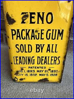 Vintage Zeno Chewing Gum 1-Cent Vending Porcelain Coin Operated Machine Pat 1883