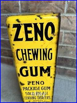 Vintage Zeno Chewing Gum 1-Cent Vending Porcelain Coin Operated Machine Pat 1883