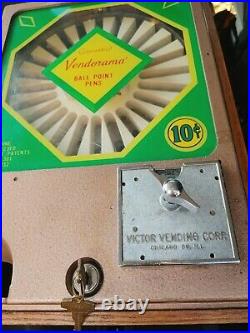 Vintage antique Vendorama Ball Point Pen Dispenser coin-op machine