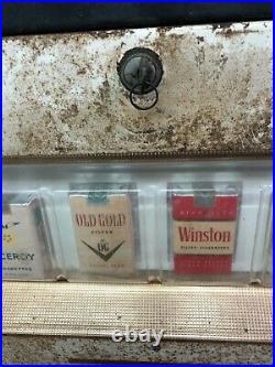 Vintage cigarette vending machine coin operation all keys & display cigarettes