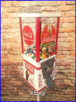 Vintage gumball machine coin op Coca cola Coke memorabilia bar game room gift