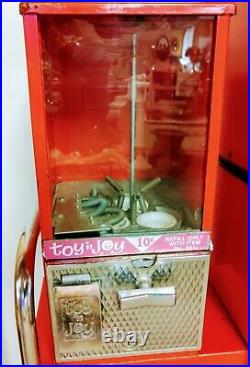 Vintage toy n Joy Center Coin Op Gumball Toy Candy Vending Machine Works withKeys