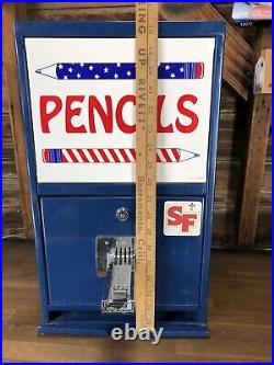 Vtg Quality Pencils Coin Op 25¢ Operated School Vending Machine 1000 pencils