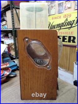 Vtg Victor Co 50s Baby Grand Charm Coin Op Vending Machine Wood Bubblegum Gumbal