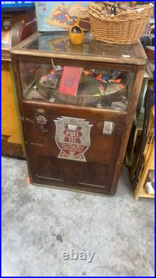 WORKING Woody Wood Pecker Pachinko Machine, Slot Coin Op Vending Gas Oil Sign