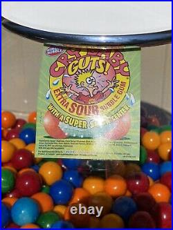 Whirler Vending Gum ball 4' Tall Beaver Coin Lock Mechanism Sour Ball 25c White