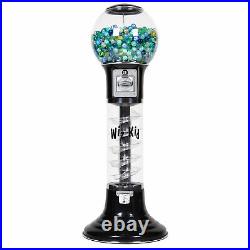 Wiz-Kid Spiral Gumball Machine, Black, Clear Track Color, 50 Cents Coin Mech