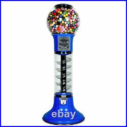 Wiz-Kid Spiral Gumball Machine, Blue, Clear Track Color, 25 Cents Coin Mech