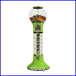 Wiz-Kid Spiral Gumball Machine, Green, Red Track Color, 50 Cents Coin Mech