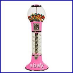 Wiz-Kid Spiral Gumball Machine, Pink, Red Track Color, 25 Cents Coin Mech