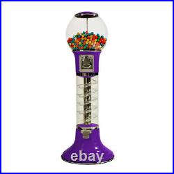 Wiz-Kid Spiral Gumball Machine, Purple, Red Track Color, 25 Cents Coin Mech