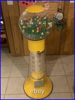 Wiz-Kid Spiral Gumball Machine, Yellow, Clear Track Color, 25 Cents Coin Mech