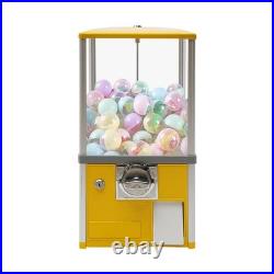 Yellow 25 Cent Coin Gumball Vending Machine with Keys for 1.77-1.97 Inch Ball