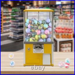 Yellow 25 Cent Coin Gumball Vending Machine with Keys for 1.77-1.97 Inch Ball