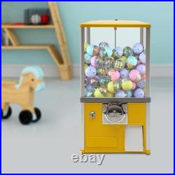 Yellow 25 Cent Coin Gumball Vending Machine with Keys for 1.77-1.97 Inch Ball